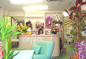 たくさんのお花に囲まれて開院しました!
